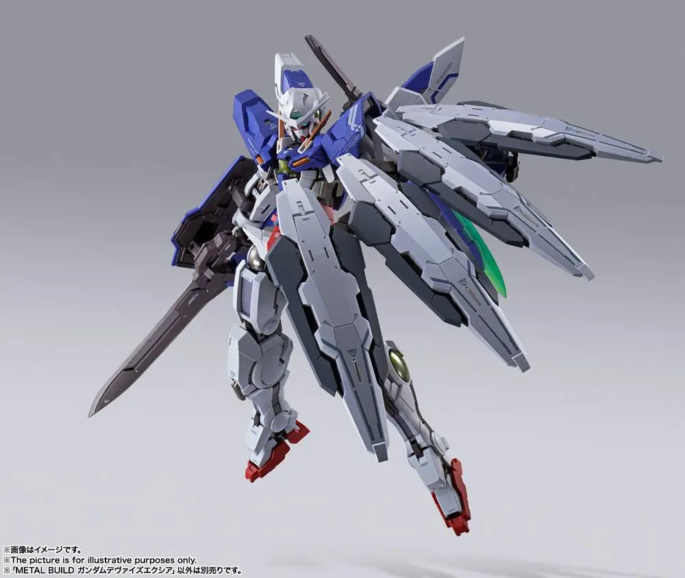 Mobile Suit Gundam 00 Revealed Chronicle Metal Build Diecast akcijska figura Gundam Devise Exia 18 cm fotografija proizvoda