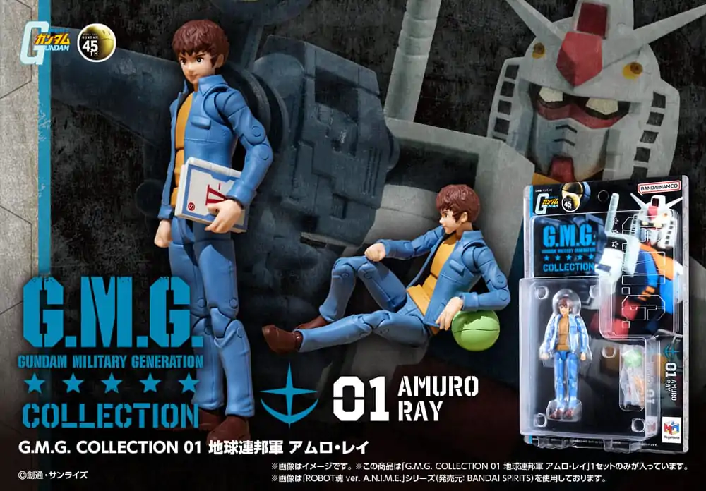 Mobile Suit Gundam G.M.G. Collection 01 Akcijska Figura Earth Federation Amuro Ray 10 cm fotografija proizvoda