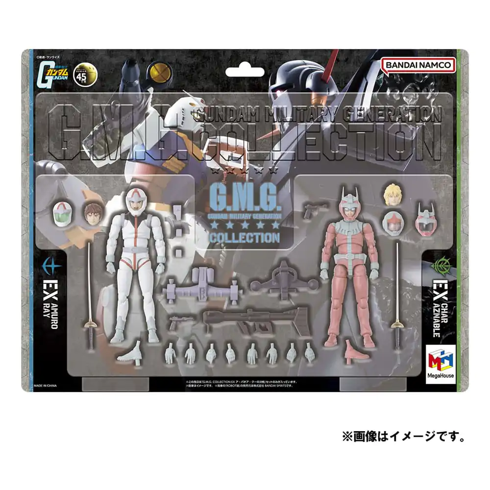 Mobile Suit Gundam G.M.G. Collection EX 09 akcijske figure 2-pakiranje Earth Federation Amuro Ray & Char Aznable Normal Suit Ver. (s poklonom) 10 cm fotografija proizvoda