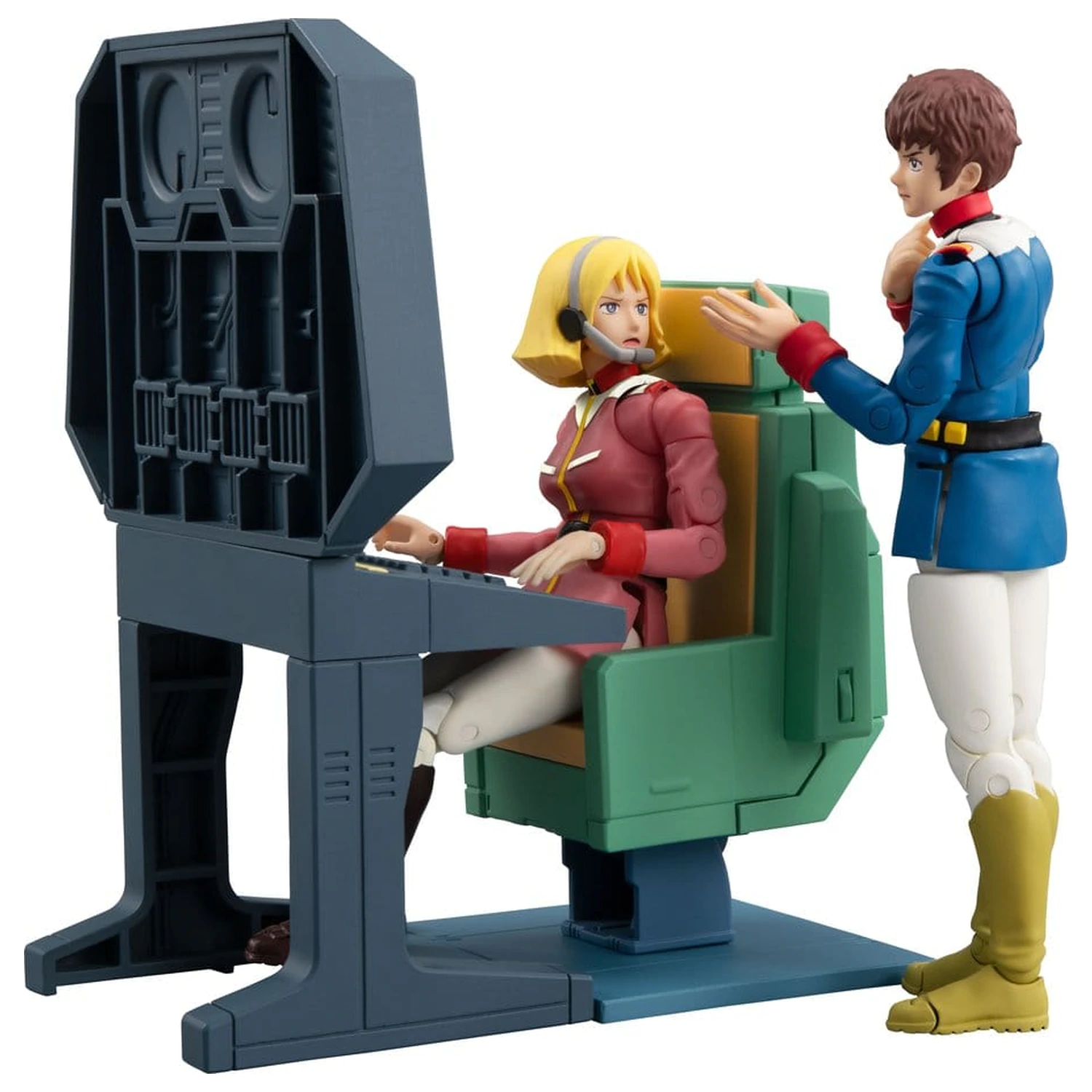 Mobile Suit Gundam G.M.G. Collection EX Diorama White Base Bridge Radio Operator Desk Set 10 cm (s poklonom) fotografija proizvoda