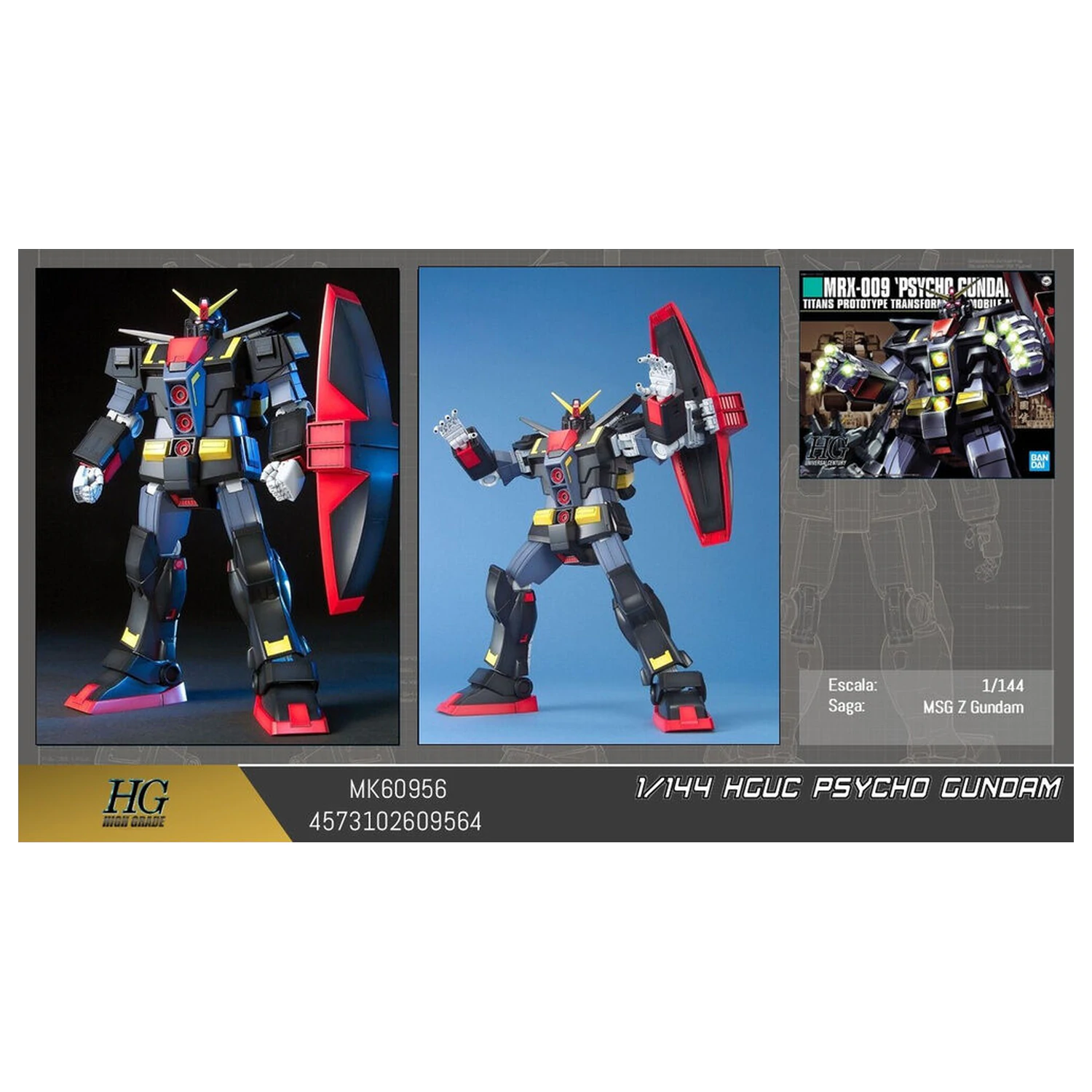 Mobile Suit Gundam Psycho HGUC 1/144 komplet model figura fotografija proizvoda