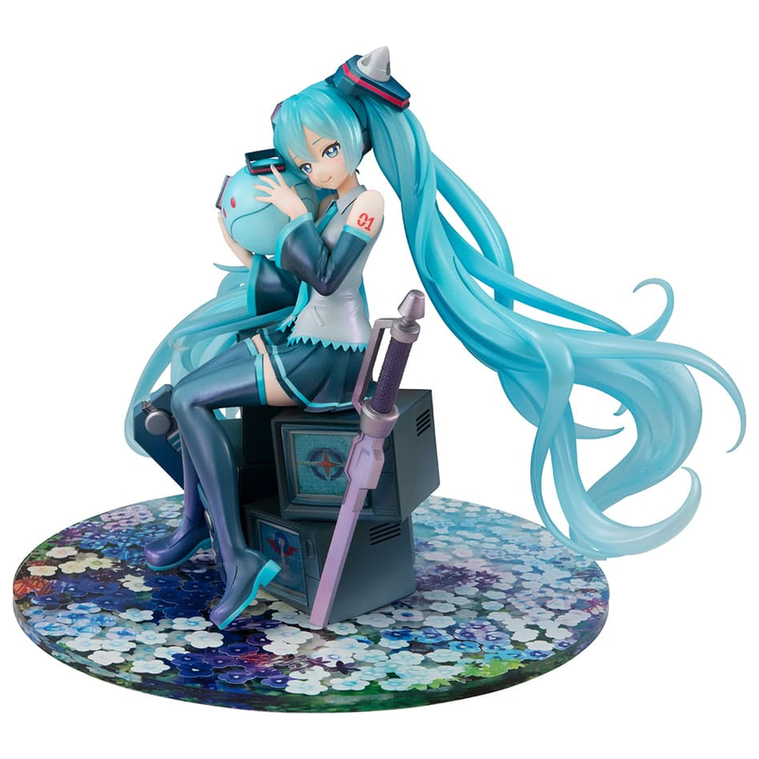 Mobile Suit Gundam x Hatsune Miku Lucrea PVC Statua Hatsune Miku x OO Gundam 45. obljetnica 17 cm fotografija proizvoda