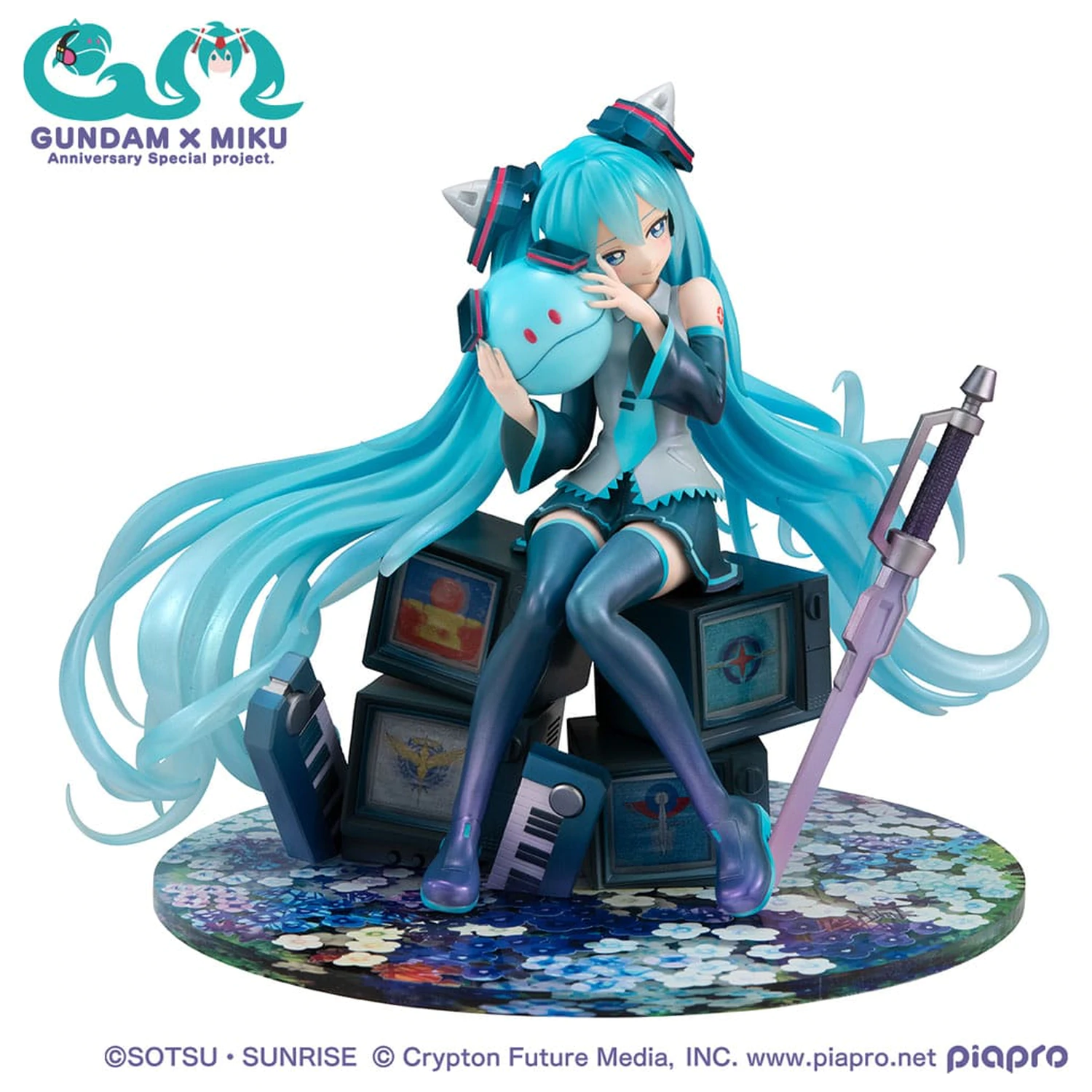 Mobile Suit Gundam x Hatsune Miku Lucrea PVC Statua Hatsune Miku x OO Gundam 45. obljetnica 17 cm fotografija proizvoda