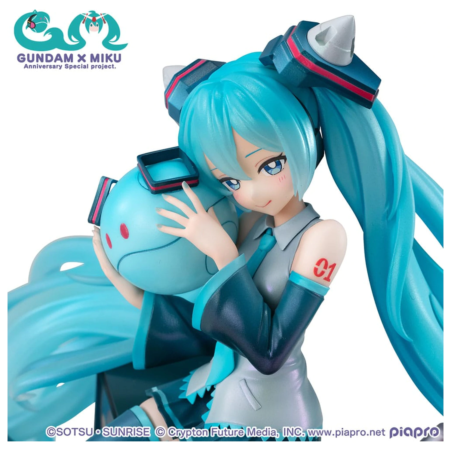 Mobile Suit Gundam x Hatsune Miku Lucrea PVC Statua Hatsune Miku x OO Gundam 45. obljetnica 17 cm fotografija proizvoda