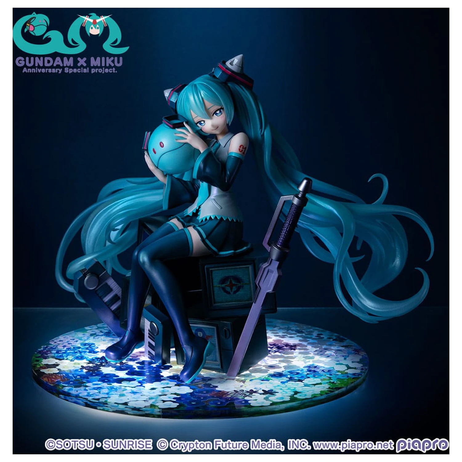 Mobile Suit Gundam x Hatsune Miku Lucrea PVC Statua Hatsune Miku x OO Gundam 45. obljetnica 17 cm fotografija proizvoda