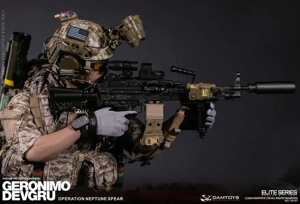 Moderna vojna akcijska figura 1/6 Geronimo Devgru - MK46 MOD1 Gunner (Operacija Neptune Spear) 30 cm fotografija proizvoda