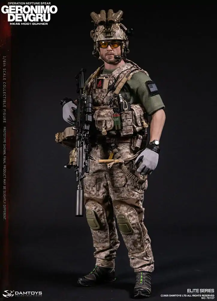 Moderna vojna akcijska figura 1/6 Geronimo Devgru - MK46 MOD1 Gunner (Operacija Neptune Spear) 30 cm fotografija proizvoda