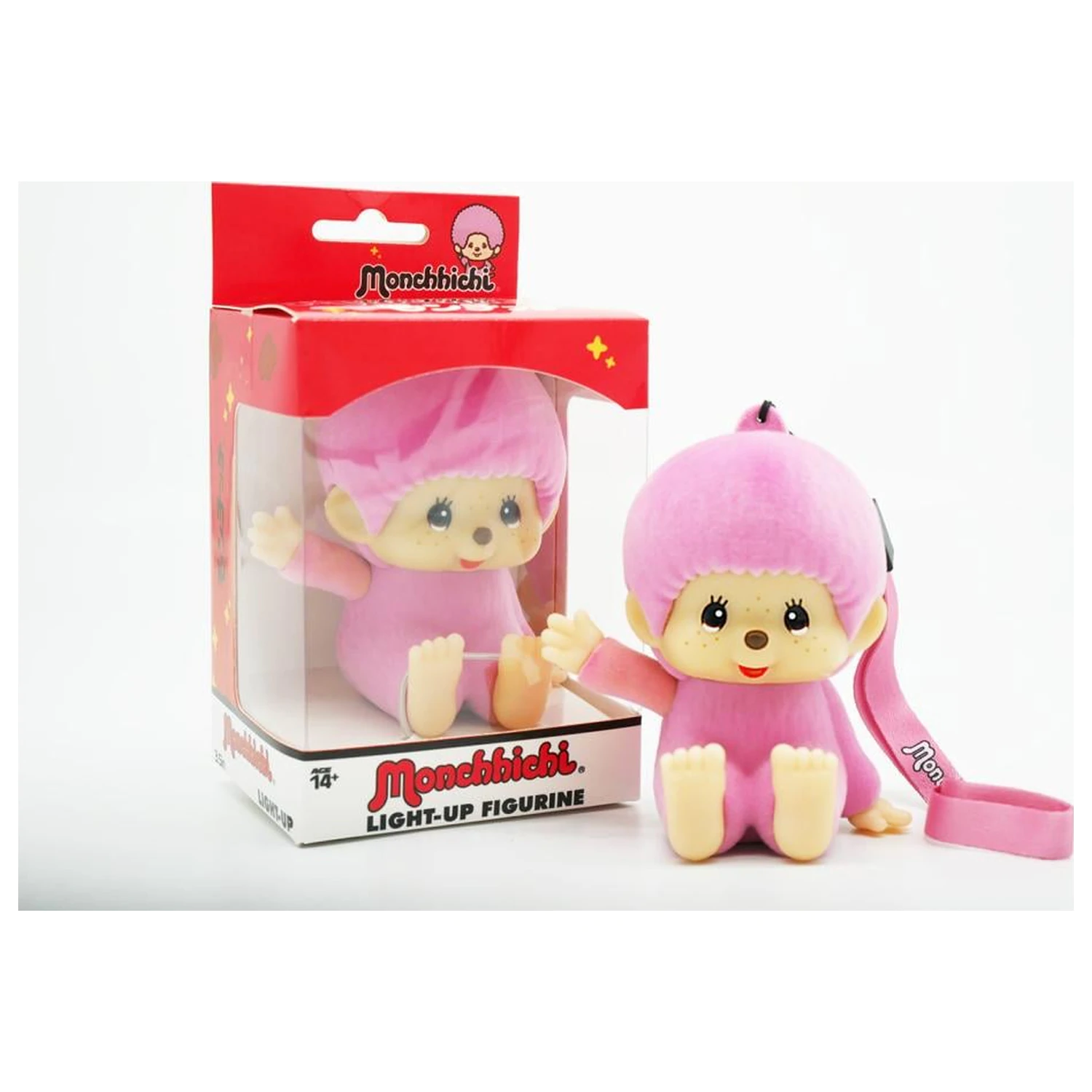 Monchhichi LED svijetleća ružičasta figura 9cm fotografija proizvoda