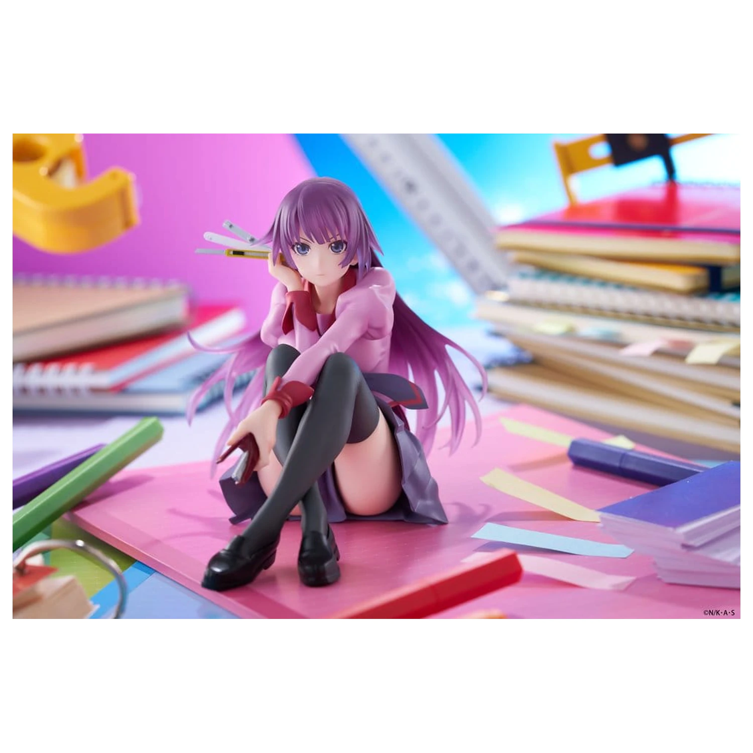 Monogatari PVC Kip Radna površina Slatka figura Hitagi Senjougahara 13 cm fotografija proizvoda