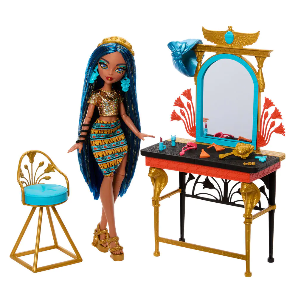 Monster High Cleo de Nile lutka sa stolom za šminkanje fotografija proizvoda