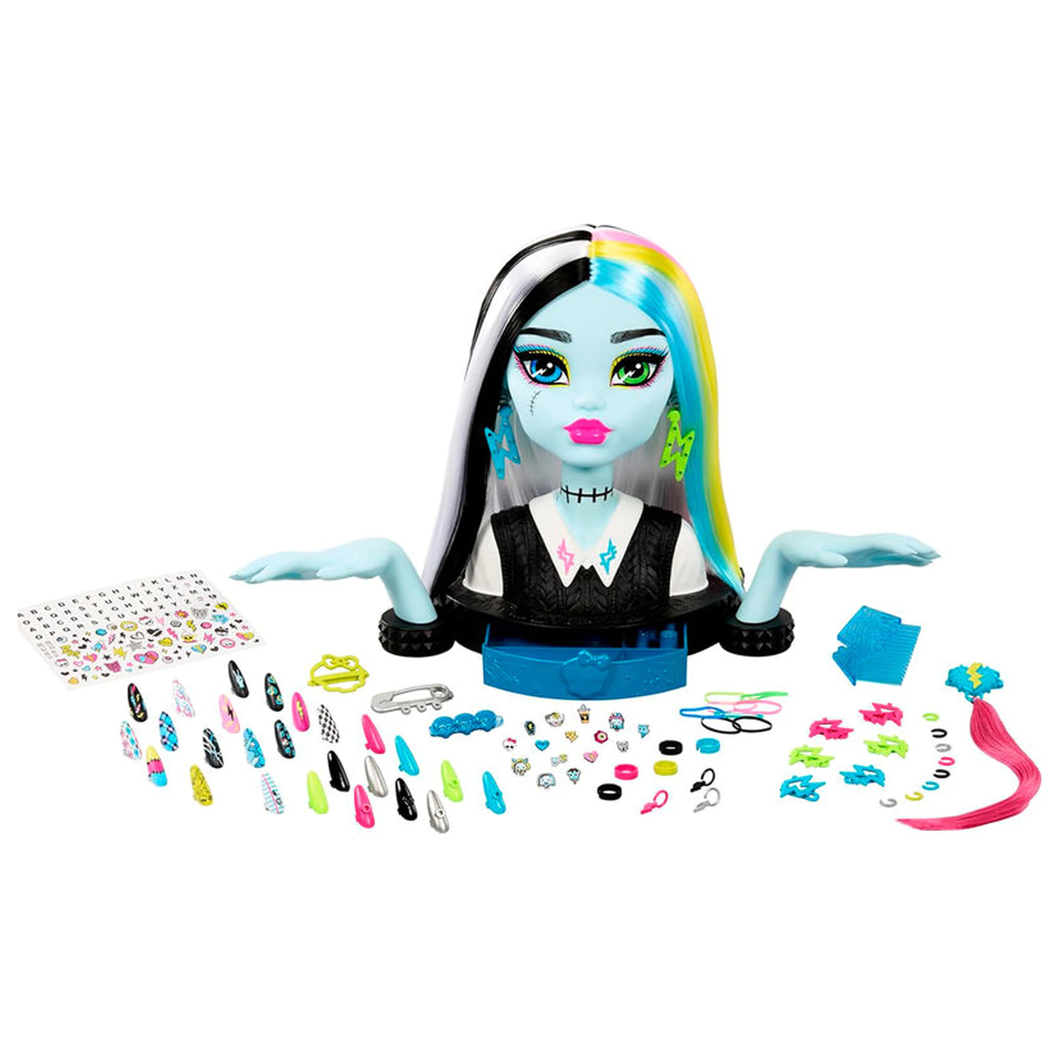 Monster High Frankie glava za stiliziranje, lutka fotografija proizvoda