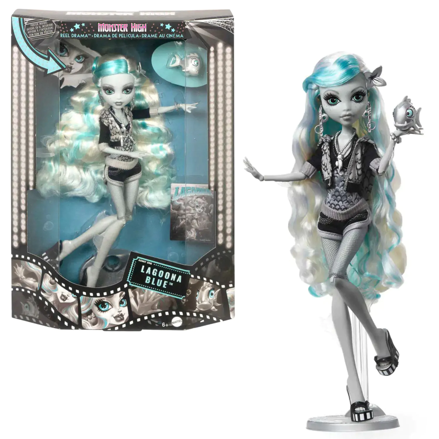 Monster High Reel Drama Lagoona Blue lutka fotografija proizvoda