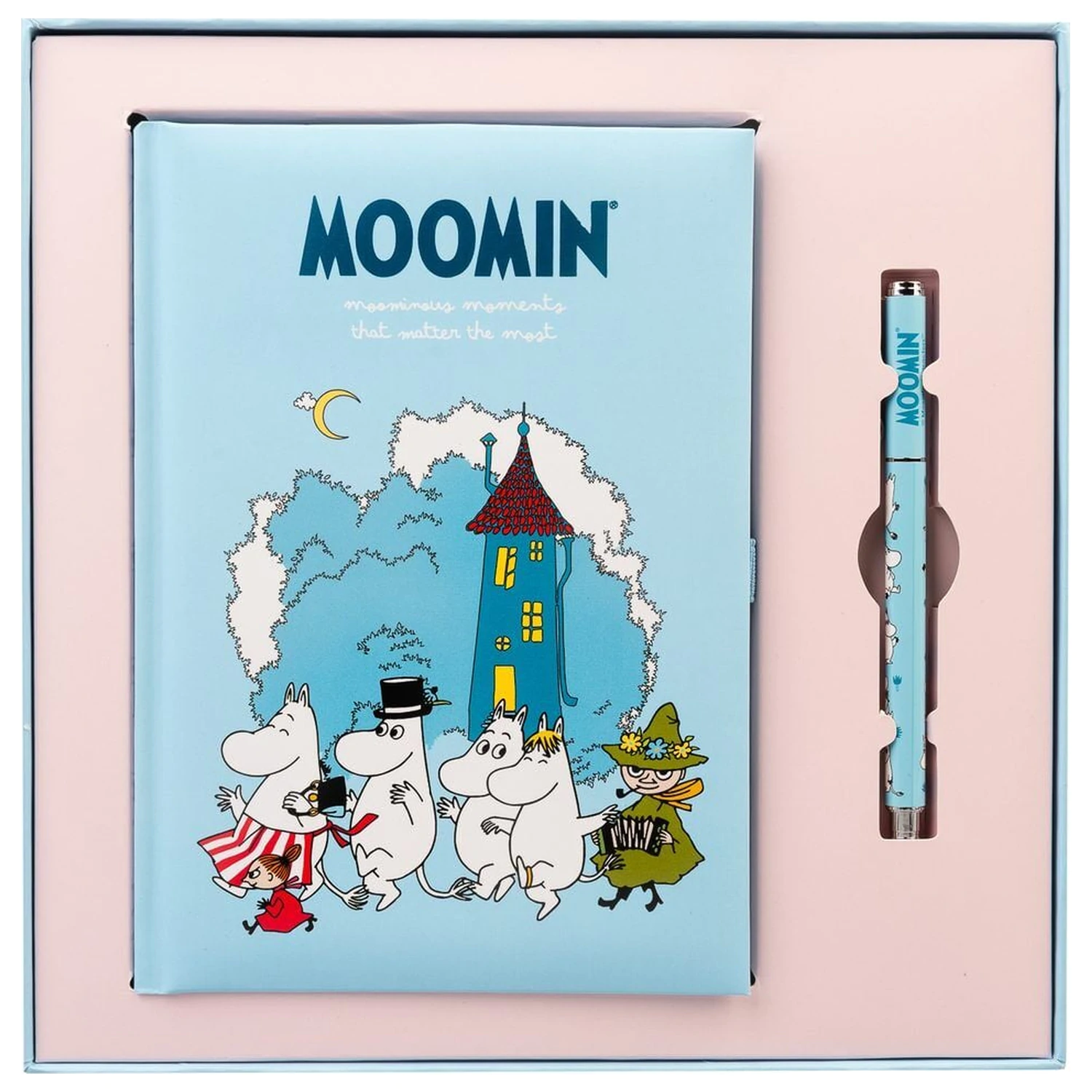 Moomin A5 bilježnica i set olovke fotografija proizvoda