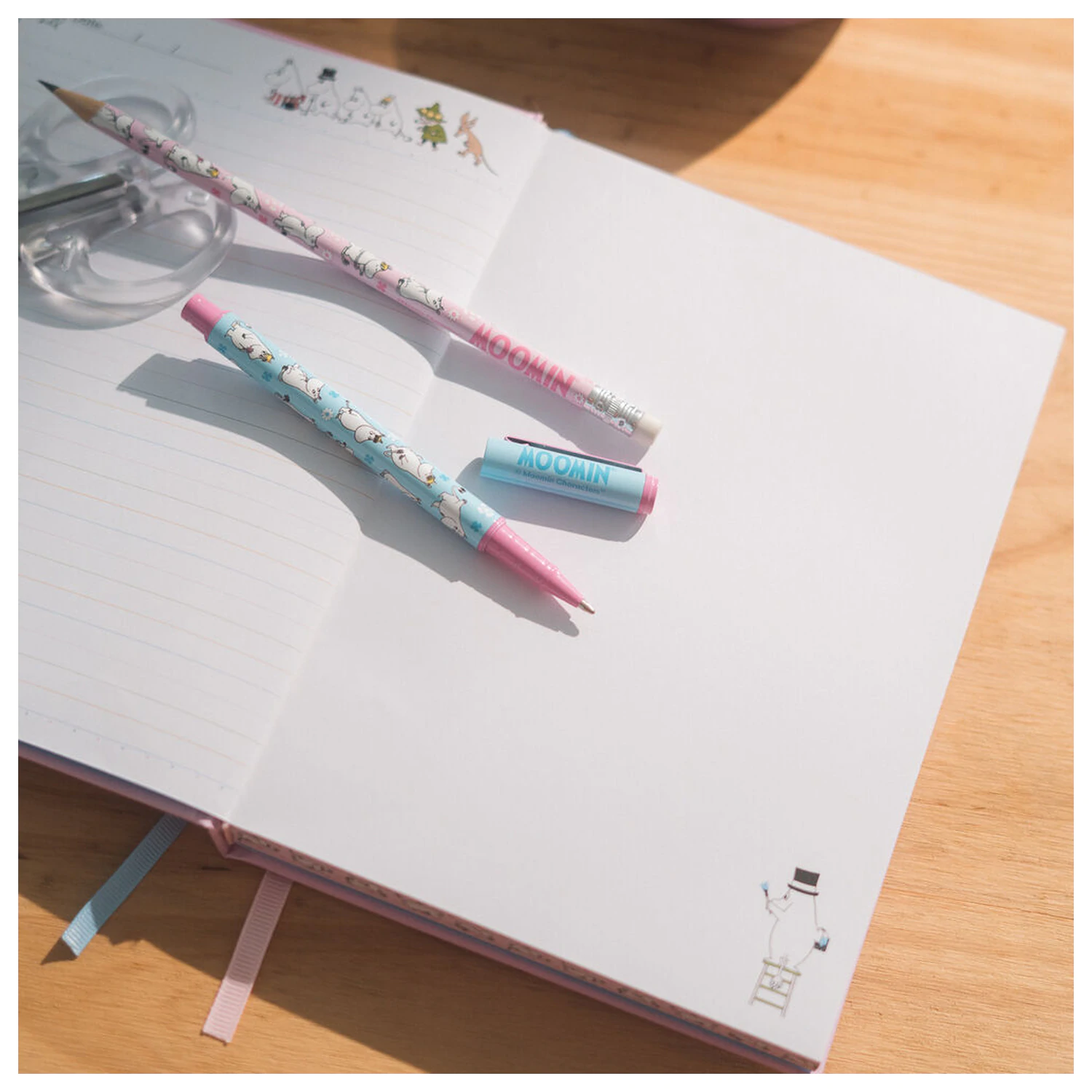 Moomin set pernica, kemijska olovka i olovka fotografija proizvoda