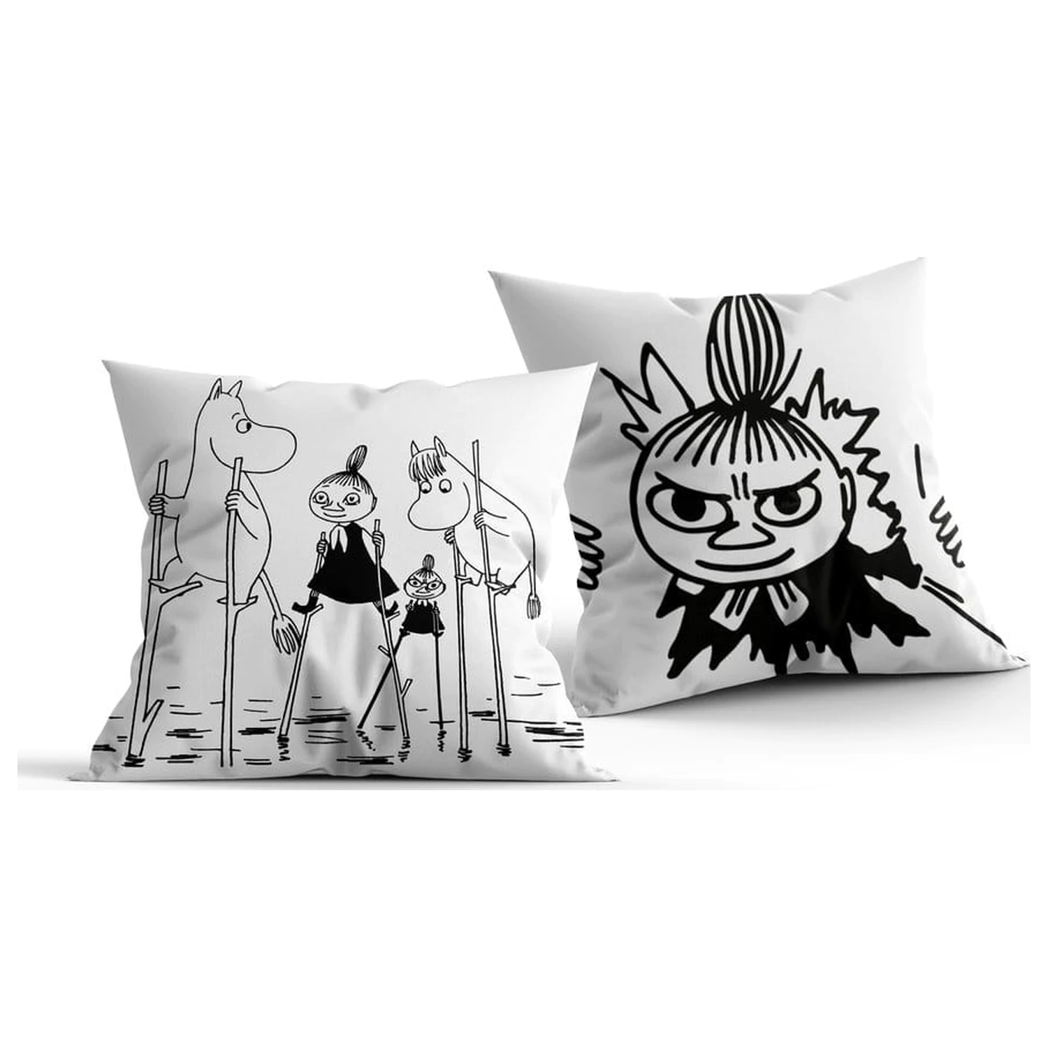 Moomin Jastuk crno-bijeli 40 x 40 cm fotografija proizvoda
