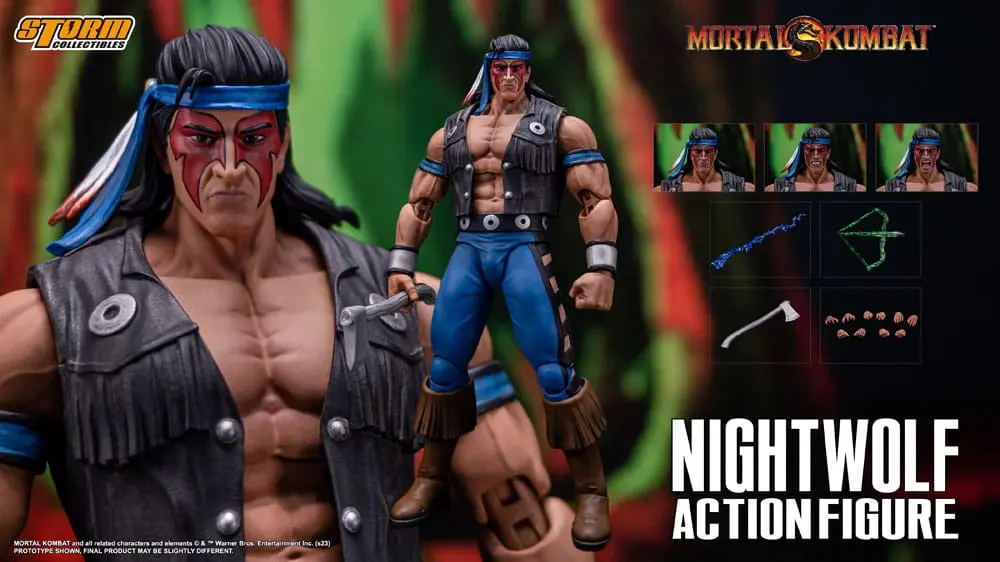 Mortal Kombat akcijska figura 1/12 Nightwolf 18 cm fotografija proizvoda