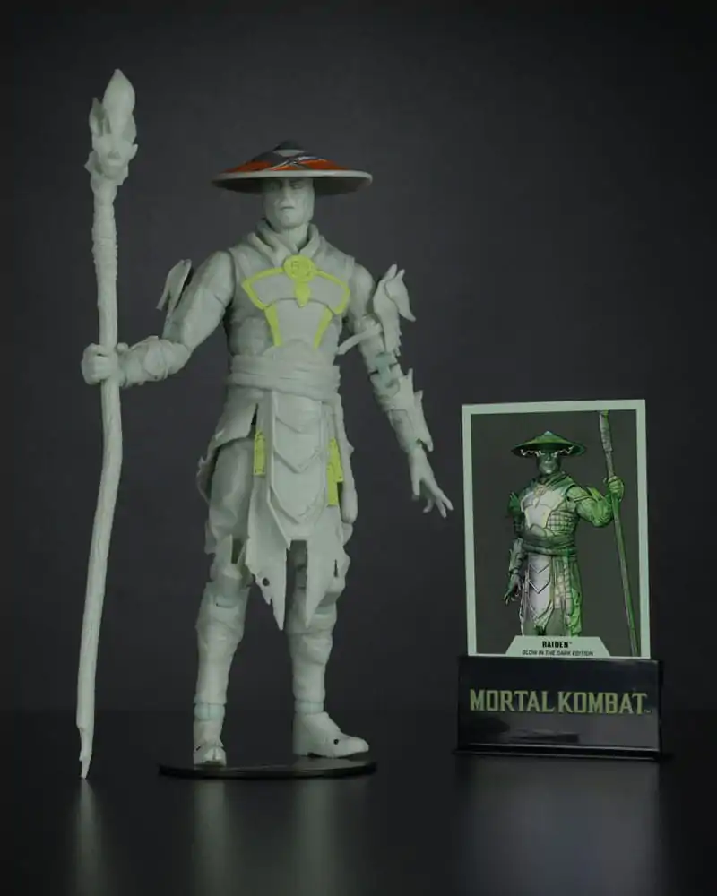 Mortal Kombat akcijska figura Glow in the Dark Edition Raiden (Gold Label) 18 cm fotografija proizvoda