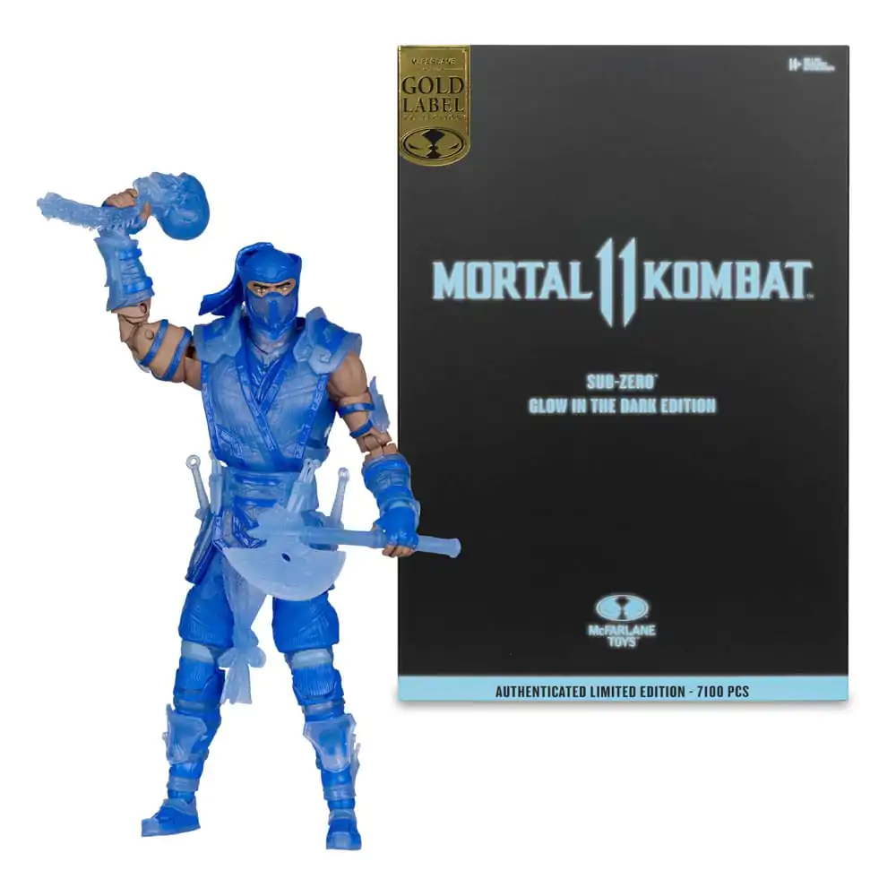 Mortal Kombat figura akcije Glow in the Dark Edition Sub-Zero (Gold Label) 18 cm fotografija proizvoda