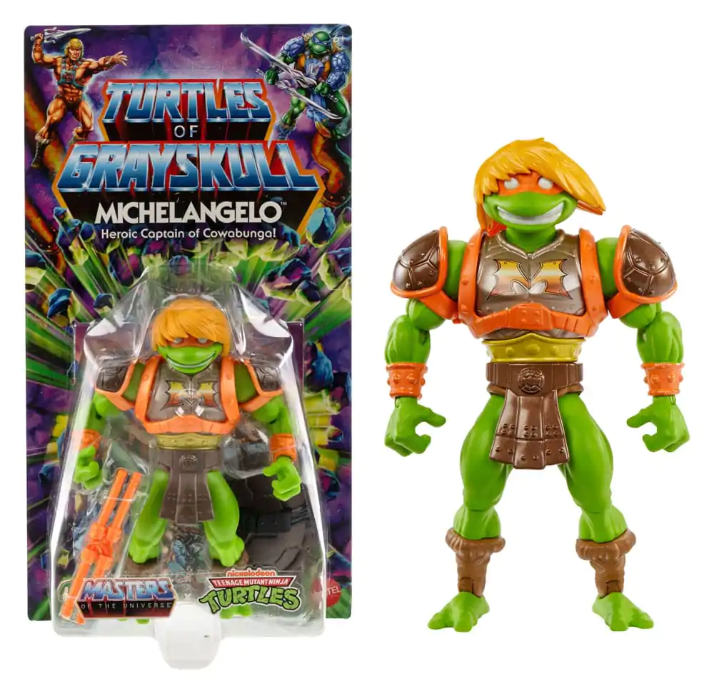 MOTU x TMNT: Turtles of Grayskull akcijska figura Michelangelo 14 cm fotografija proizvoda