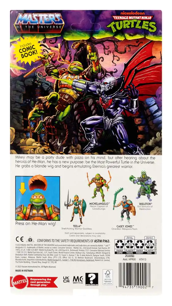 MOTU x TMNT: Turtles of Grayskull akcijska figura Michelangelo 14 cm fotografija proizvoda