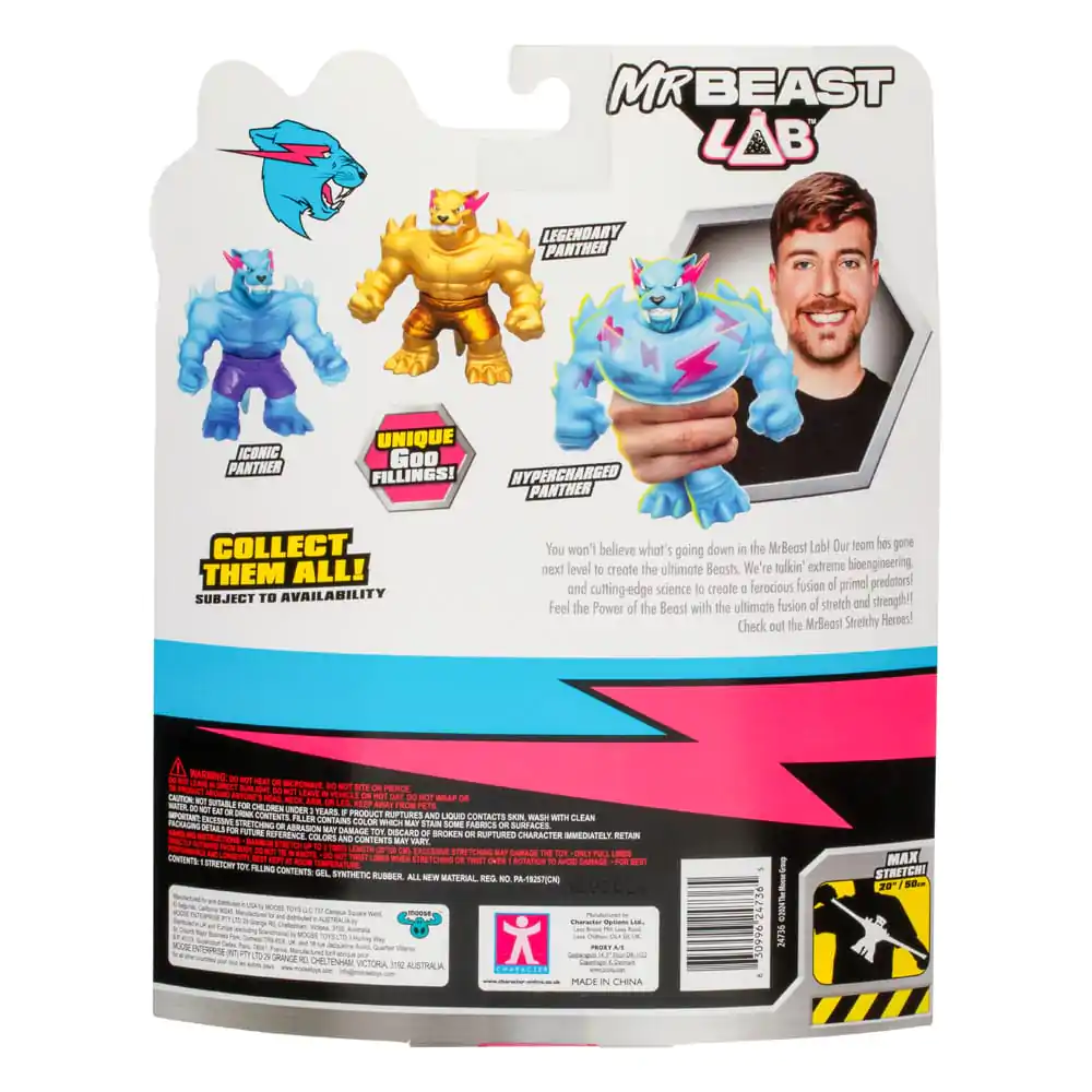 Mr. Beast Lab Goo Jit Zu Rastezljiva figura Hypercharged Panther 11 cm fotografija proizvoda