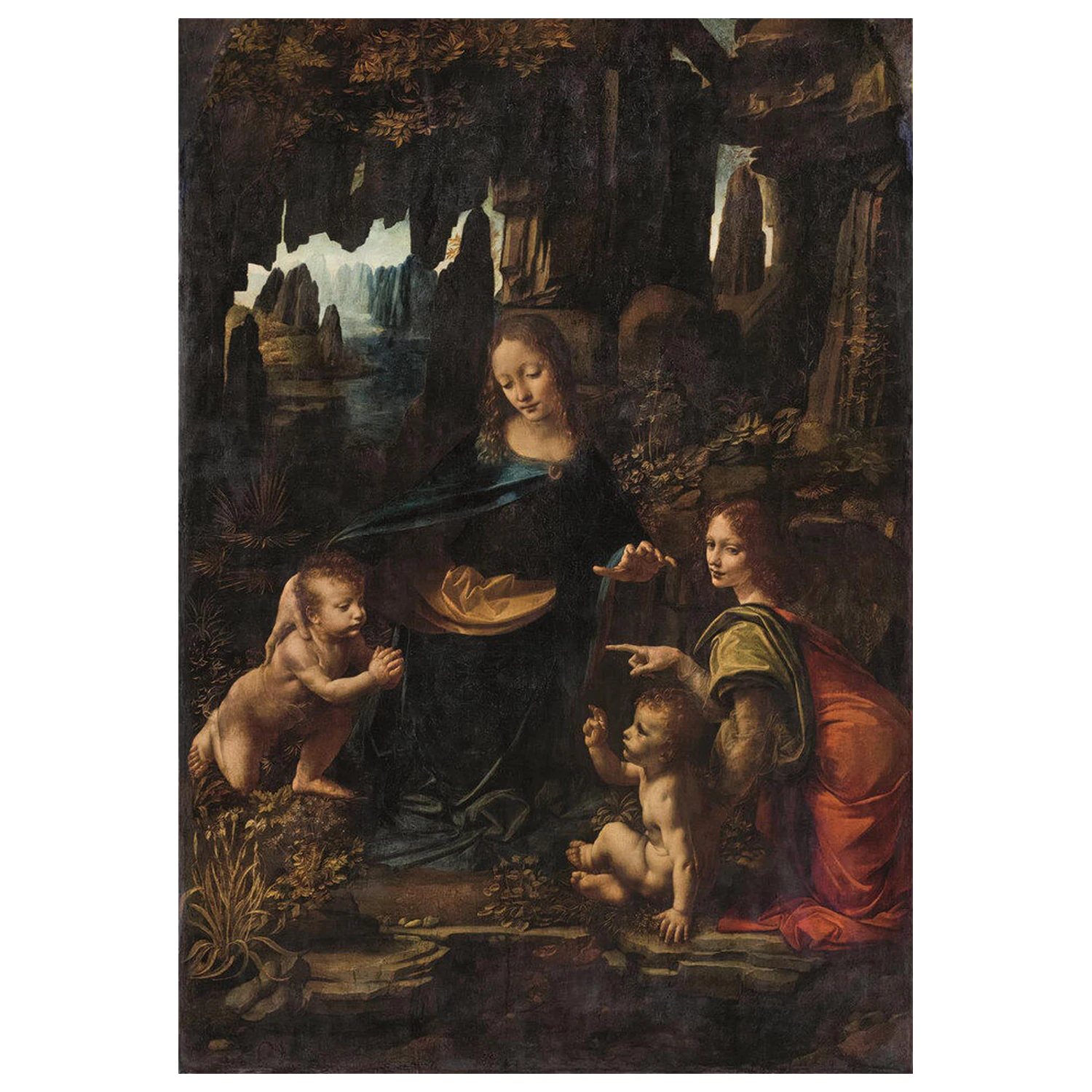 Museum Louvre Leonardo - The Virgin of the Rocks slagalica 1000 komada fotografija proizvoda
