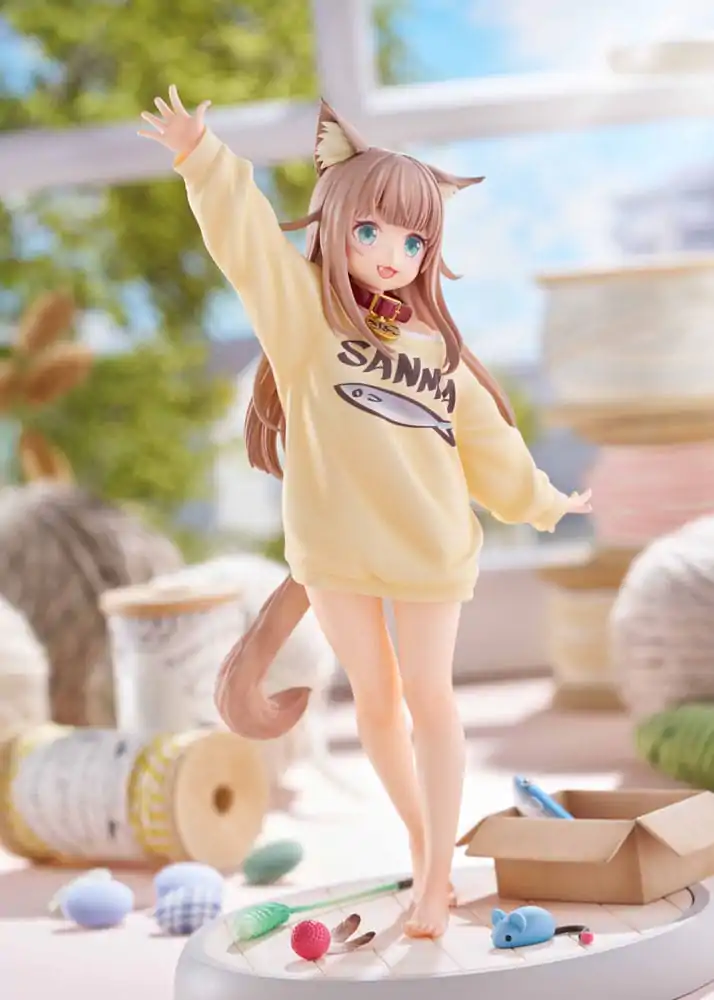 Moj Mačak je Kawaii Djevojka Kip 1/6 Kinako Play With Ver. AmiAmi 21 cm fotografija proizvoda