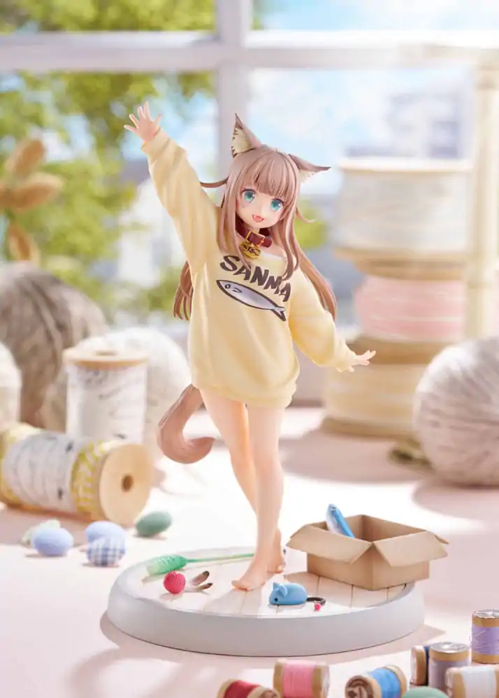 Moj Mačak je Kawaii Djevojka Kip 1/6 Kinako Play With Ver. AmiAmi 21 cm fotografija proizvoda