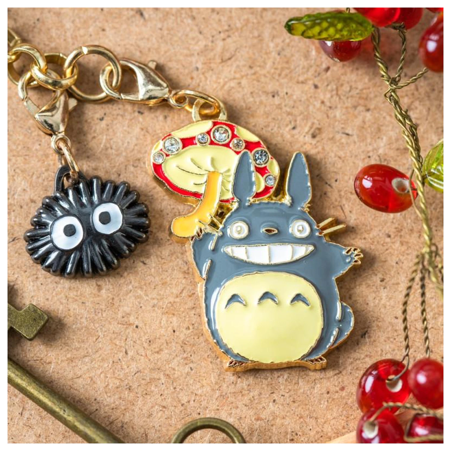 My Neighbor Totoro Grey Totoro & Mushroom Chainette privjesci fotografija proizvoda