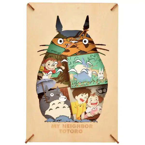 My Neighbor Totoro Papir Model Kit Papirnato Kazalište Wood Style Silueta Big Totoro fotografija proizvoda