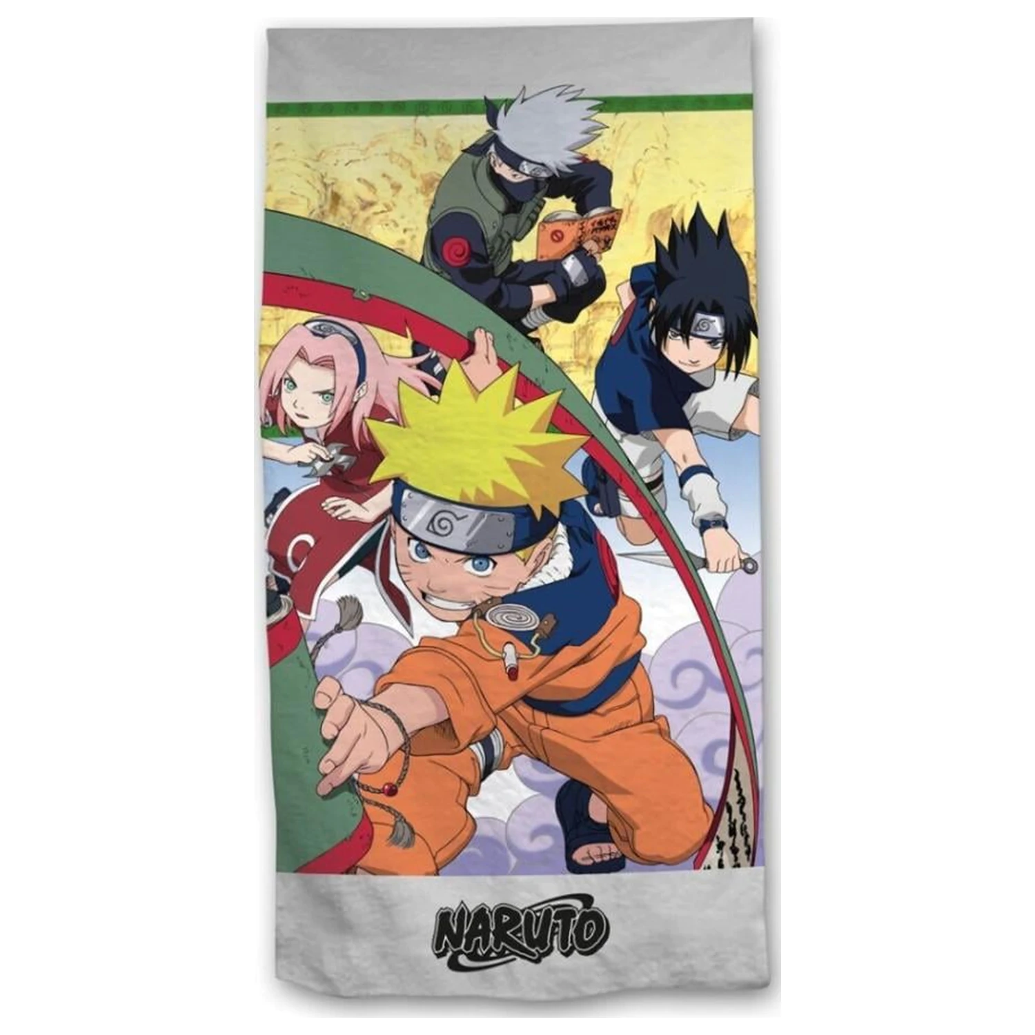 Naruto Naruto, Sasuke, Sakura & Kakashi ručnik za plažu 90x170cm fotografija proizvoda
