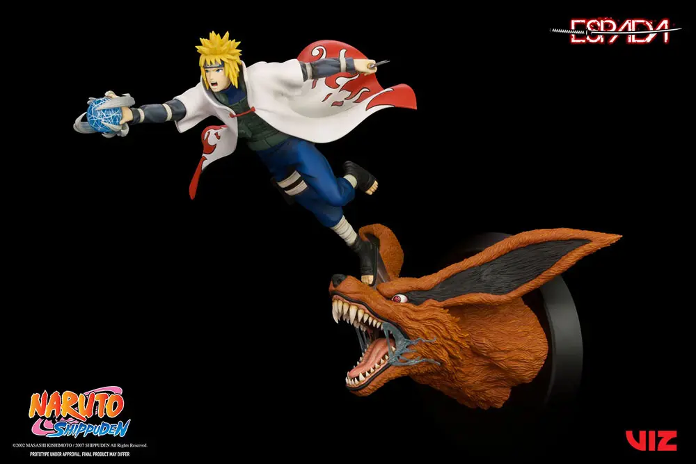 Naruto Shippuden PVC Kip 1/8 Minato Namikaze Vs Nine Tailed Fox 41 cm fotografija proizvoda