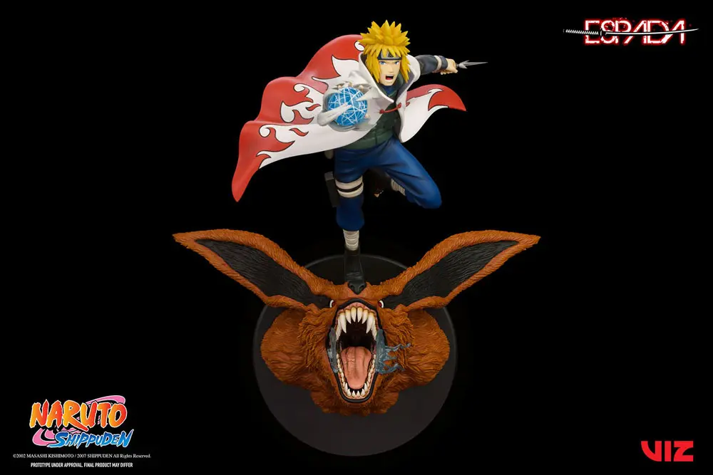 Naruto Shippuden PVC Kip 1/8 Minato Namikaze Vs Nine Tailed Fox 41 cm fotografija proizvoda