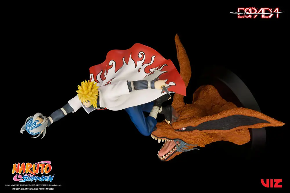 Naruto Shippuden PVC Kip 1/8 Minato Namikaze Vs Nine Tailed Fox 41 cm fotografija proizvoda