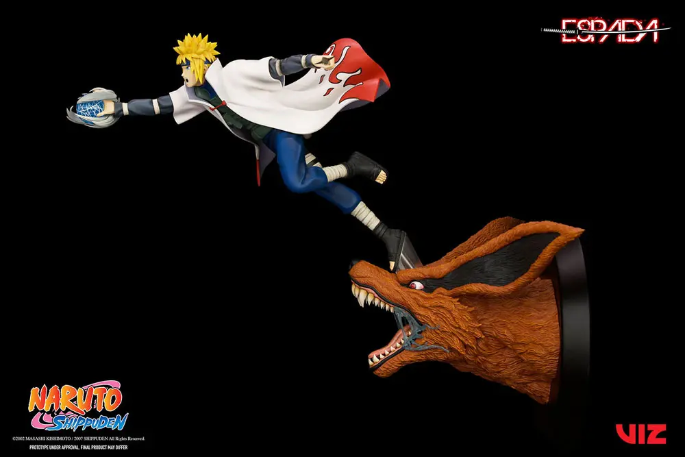 Naruto Shippuden PVC Kip 1/8 Minato Namikaze Vs Nine Tailed Fox 41 cm fotografija proizvoda