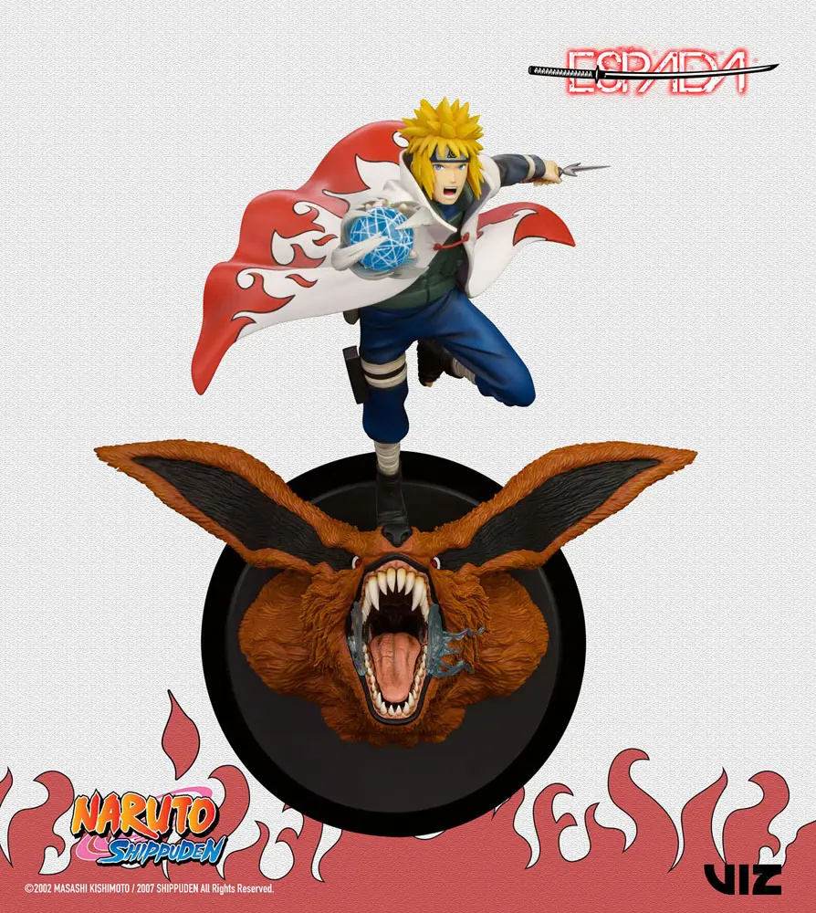 Naruto Shippuden PVC Kip 1/8 Minato Namikaze Vs Nine Tailed Fox 41 cm fotografija proizvoda