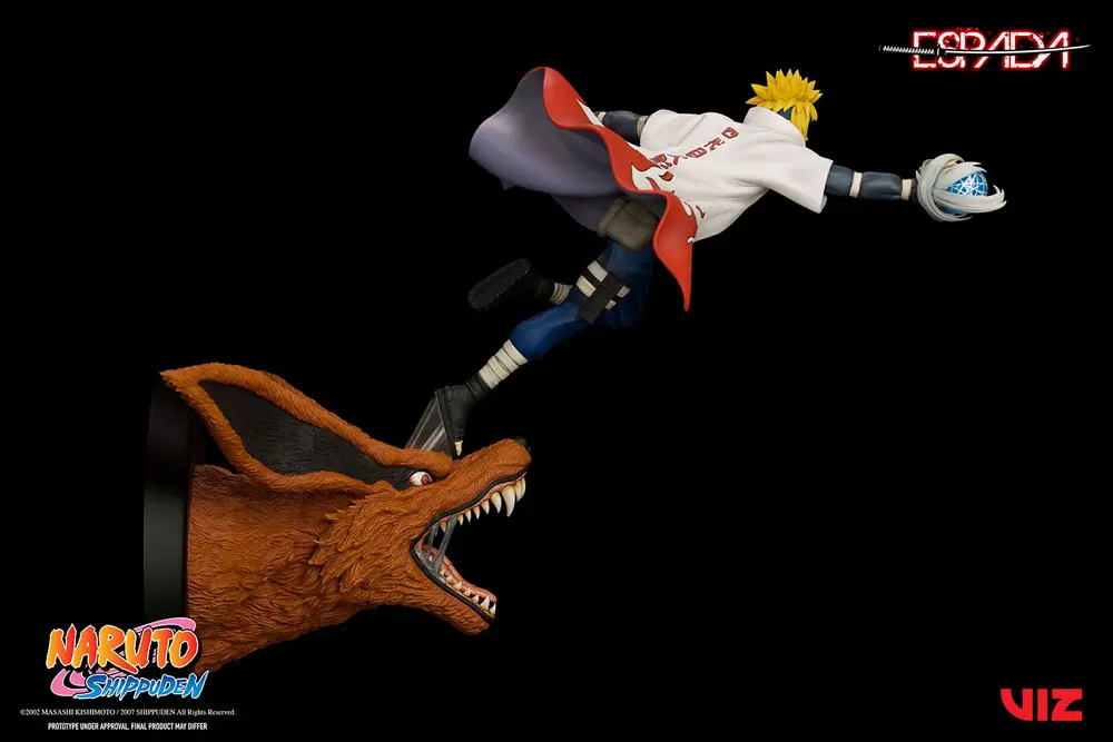 Naruto Shippuden PVC Kip 1/8 Minato Namikaze Vs Nine Tailed Fox 41 cm fotografija proizvoda