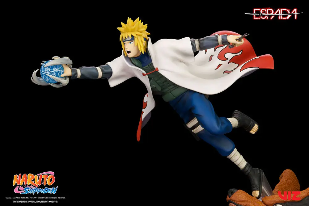 Naruto Shippuden PVC Kip 1/8 Minato Namikaze Vs Nine Tailed Fox 41 cm fotografija proizvoda