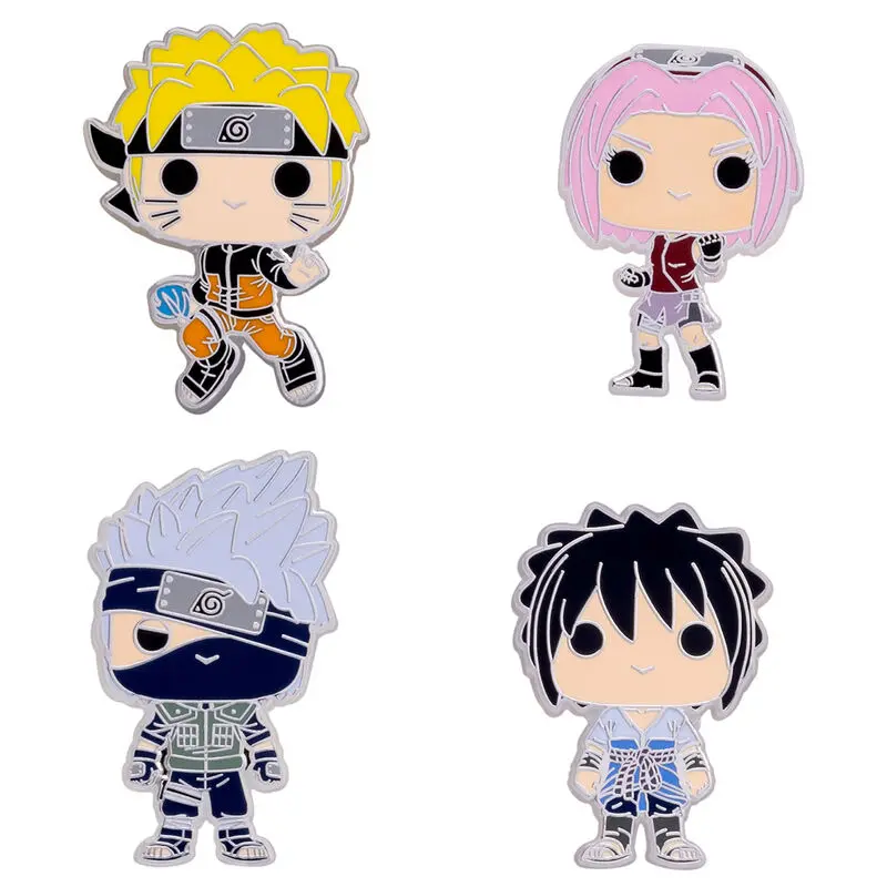 Naruto POP! Emajlirane pribadače Set od 4 Team 7 4 cm fotografija proizvoda