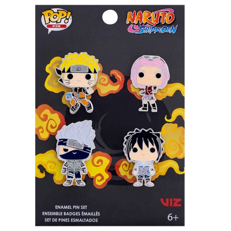 Naruto POP! Emajlirane pribadače Set od 4 Team 7 4 cm fotografija proizvoda