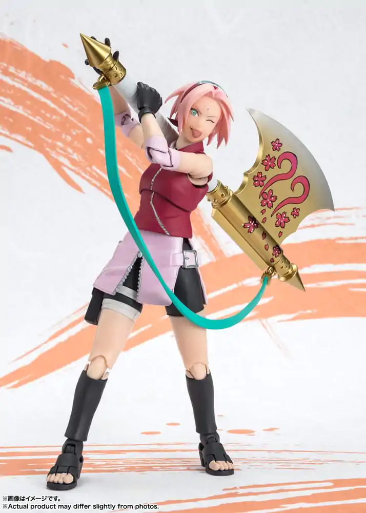 Naruto Shippuden S.H. Figuarts akcijska figura Sakura Haruno Naruto OP99 Edition 14 cm fotografija proizvoda