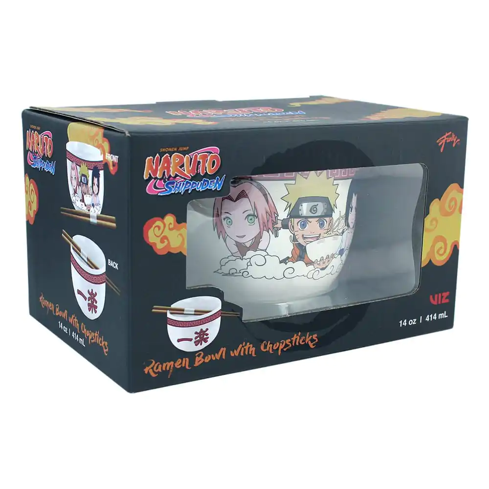 Naruto Shippuden zdjela za ramen s štapićima Team Seven 414 ml fotografija proizvoda