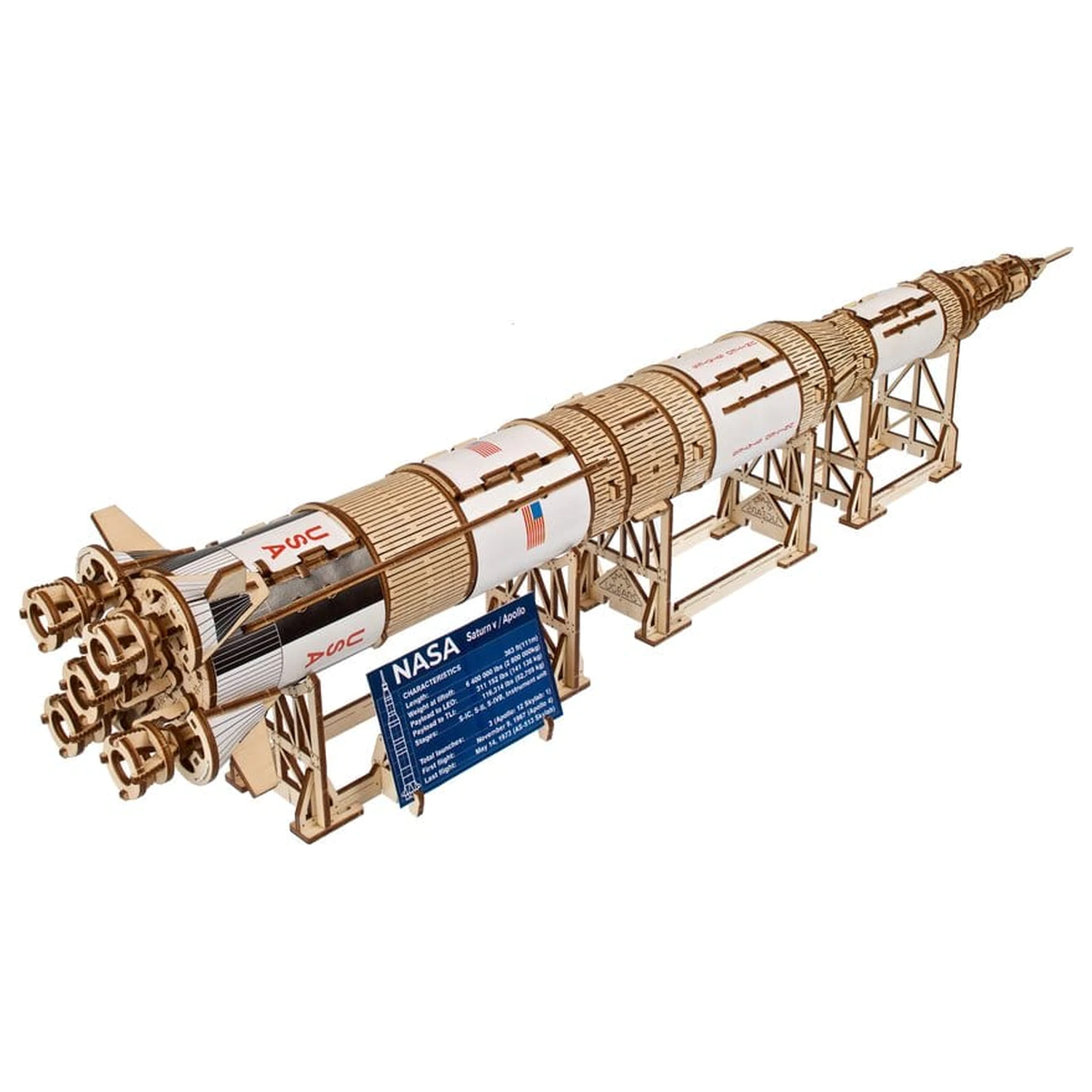 NASA 3D Drvena Slagalica Saturn V fotografija proizvoda