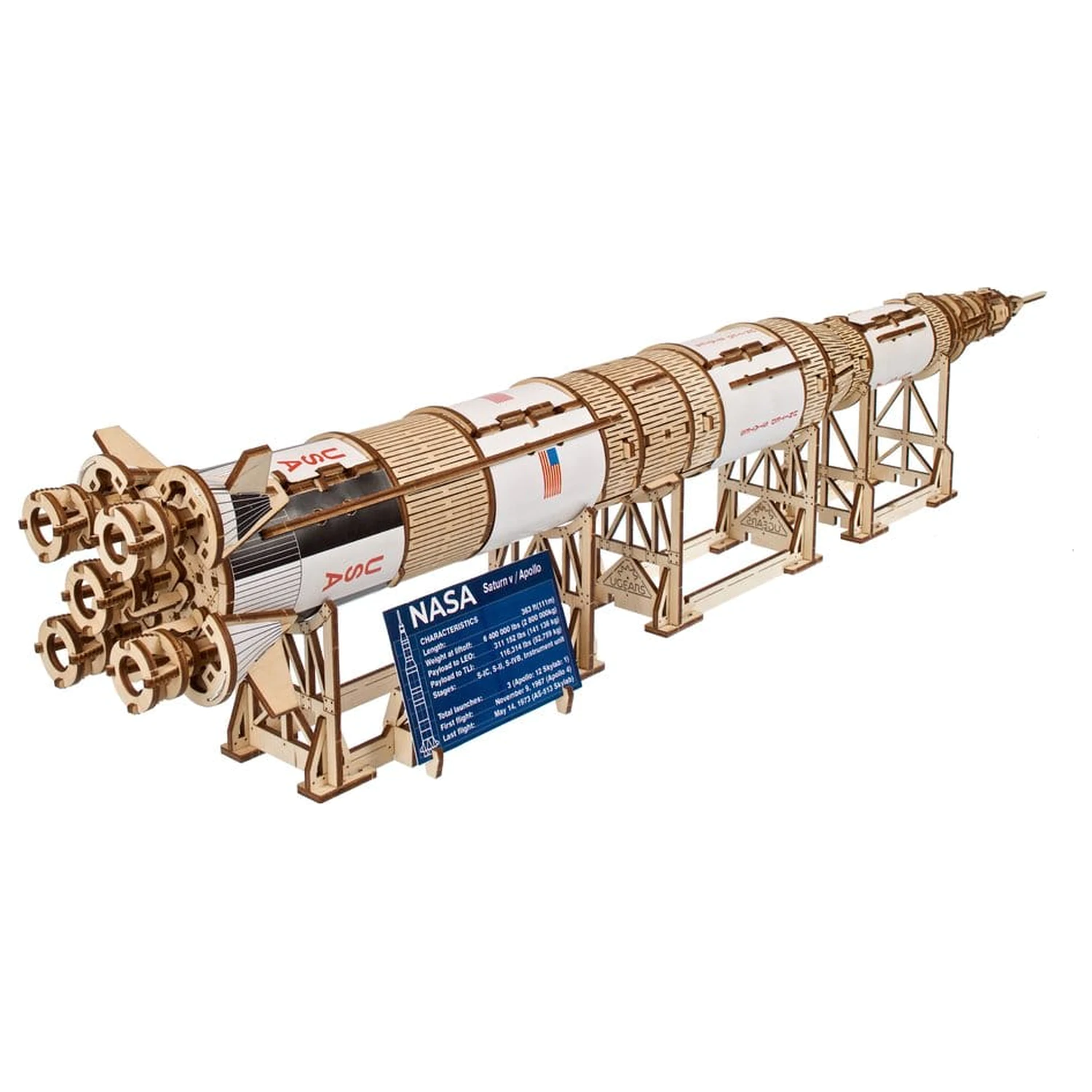 NASA 3D Drvena Slagalica Saturn V fotografija proizvoda