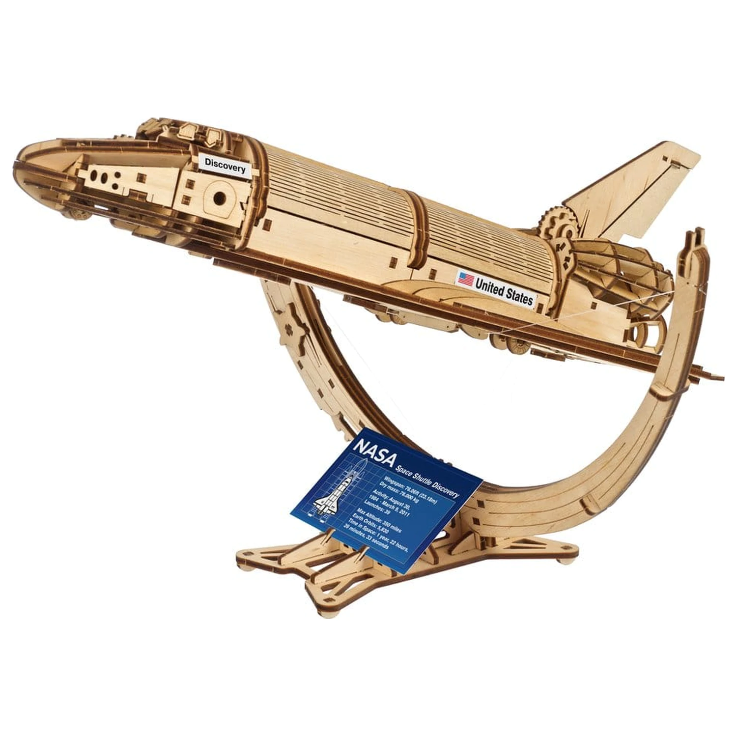 NASA 3D Drvena Slagalica Space Shuttle Discovery fotografija proizvoda
