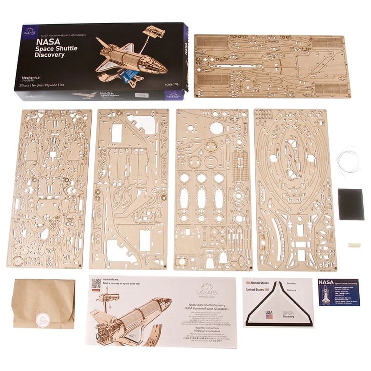 NASA 3D Drvena Slagalica Space Shuttle Discovery fotografija proizvoda