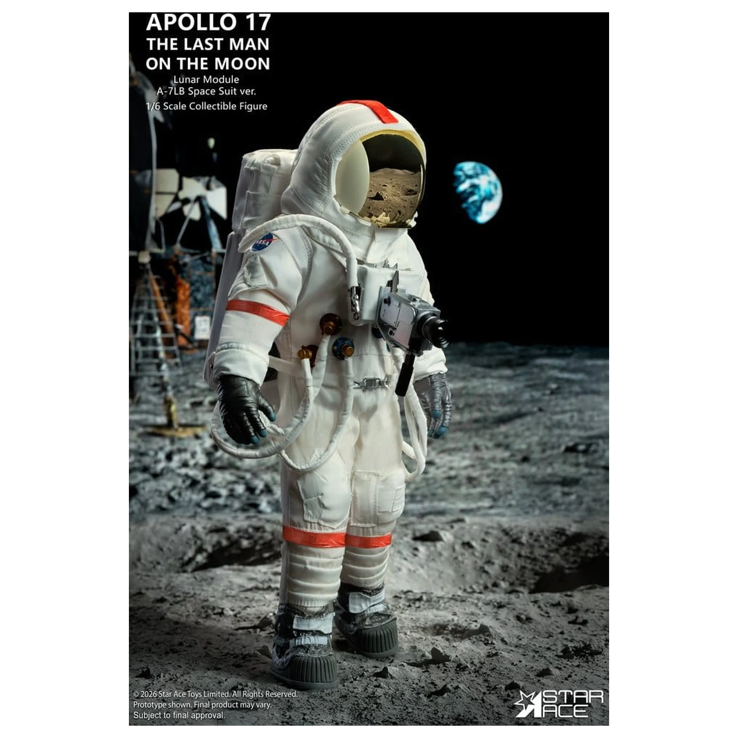 NASA Apollo 17 akcijska figura 1/6 The Last Man on the Moon 30 cm fotografija proizvoda