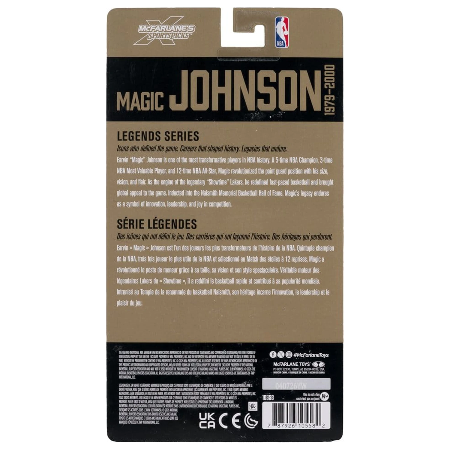 NBA Legends Series akcijska figura Earvin "Magic" Johnson (Los Angeles Lakers) 15 cm fotografija proizvoda