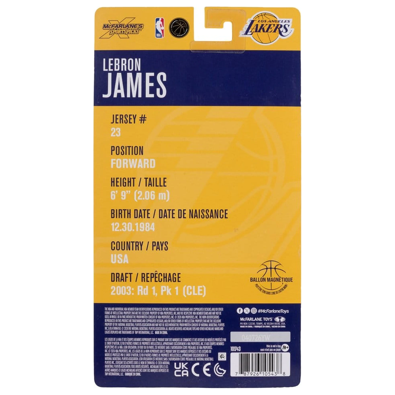 NBA SportsPicks Action Figure Lebron James (Los Angeles Lakers) 16 cm fotografija proizvoda