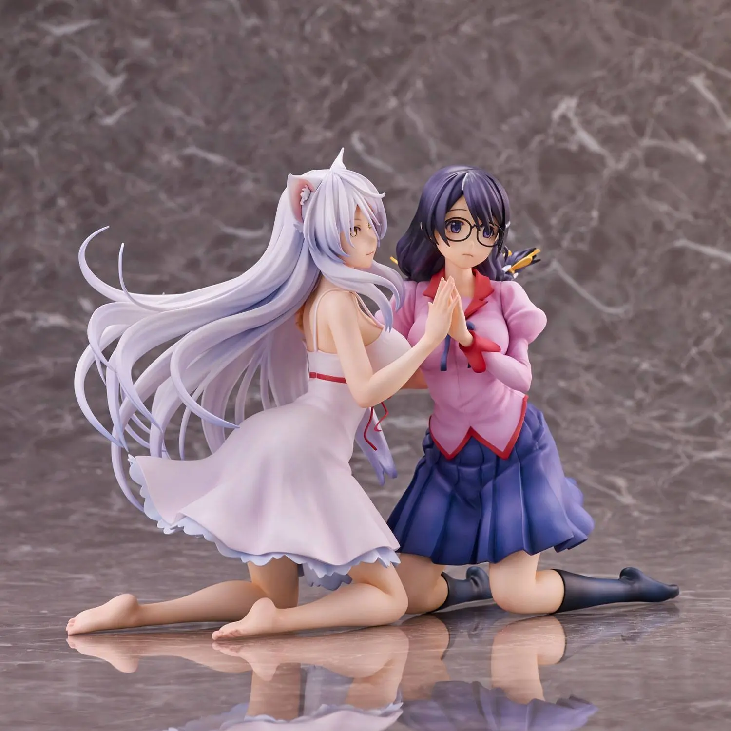 Nekomonogatari Monogatari Series PVC Figure Tsubasa Hanekawa Set (re-run) 19 cm fotografija proizvoda